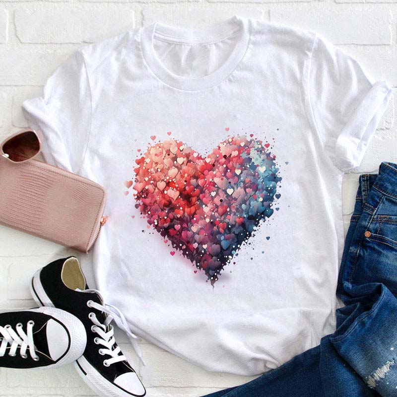 Bubble Heart Teacher T-Shirt Sale-Teachersgram