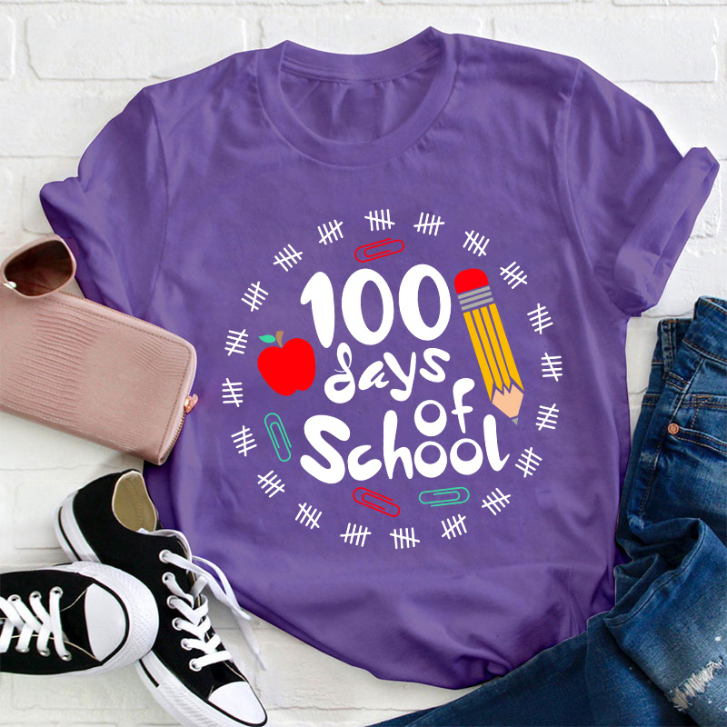 100 Days Of School Teacher T-Shirt