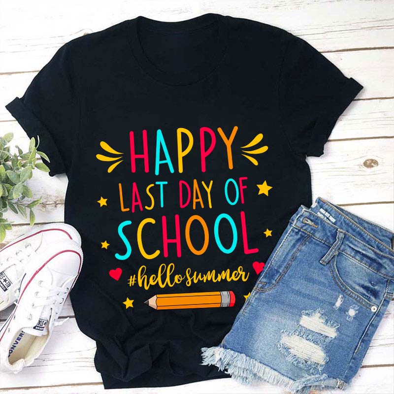 Happy Last Day Of School Star T-Shirt Sale-Teachersgram