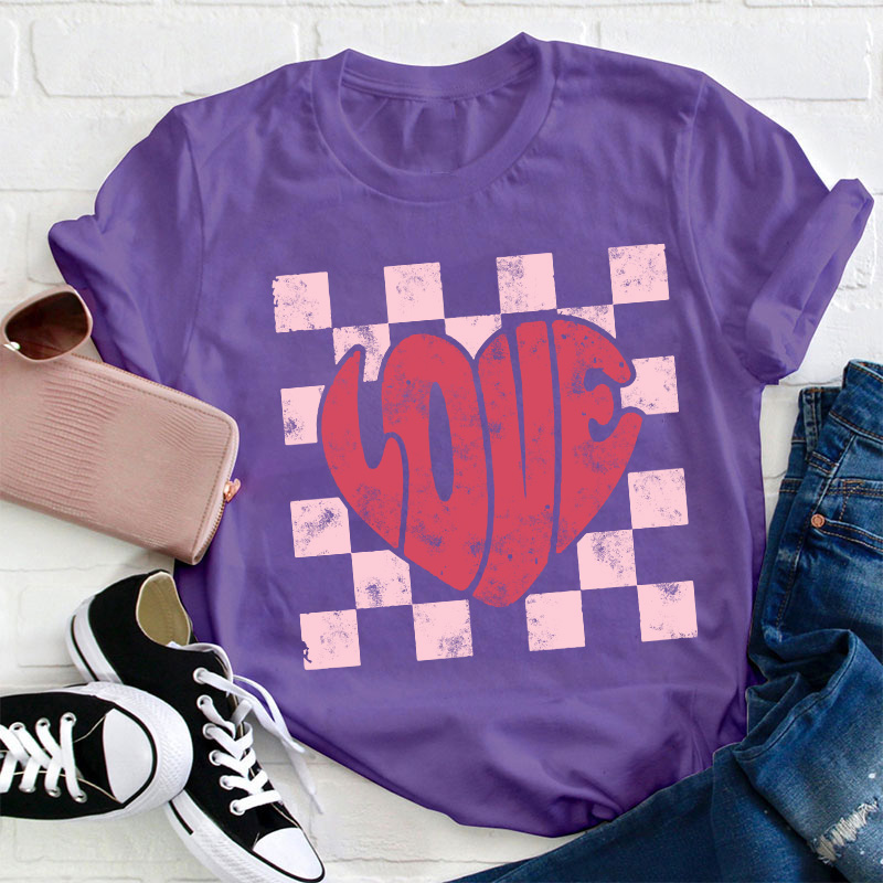 Retro Love Teacher T-Shirt