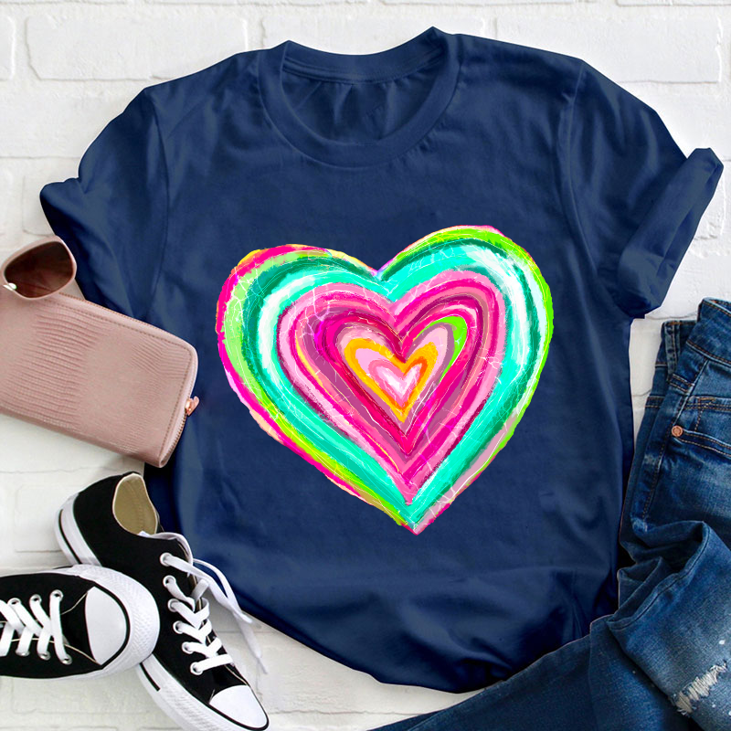 Painting Love Heart Teacher T-Shirt