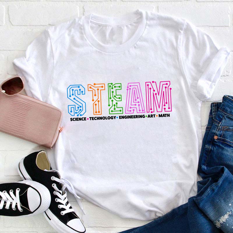 STEAM Science Technology Engineering Art Math Teacher T-Shirt