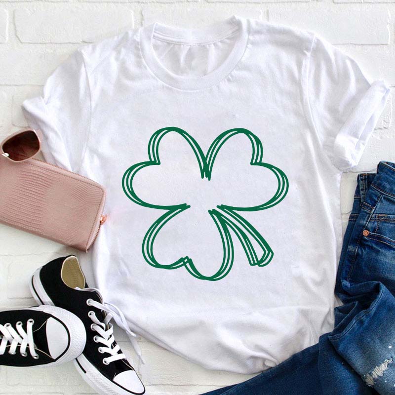 Shamrock Clover Teacher T-Shirt