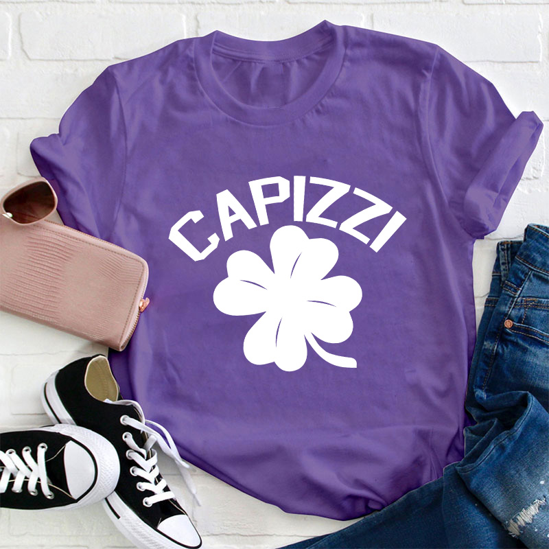 Personalized Shamrock St Patrick's Day Teacher T-Shirt