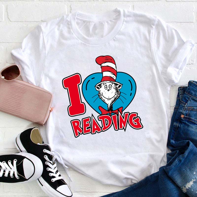 I Love Reading Teacher T-Shirt Sale-Teachersgram