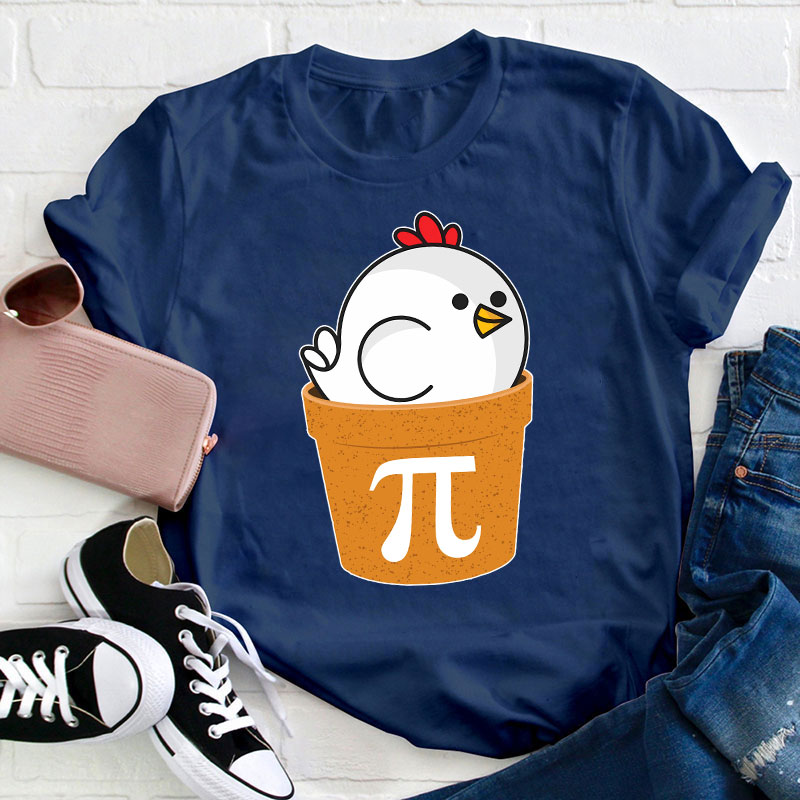 Chicken Pot Pi Day Teacher T-Shirt