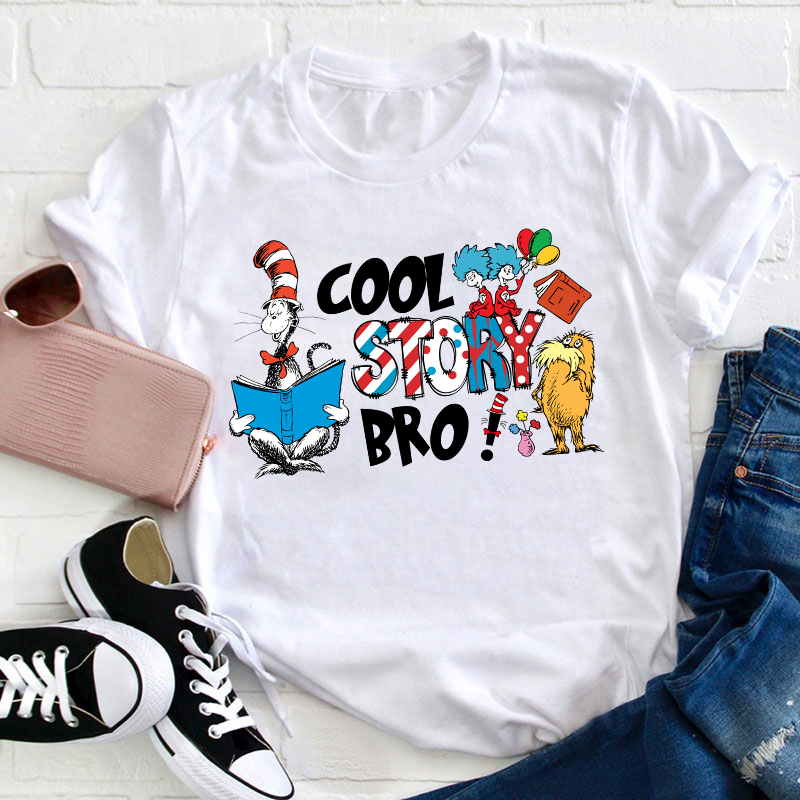 Cool Story Bro Teacher T-Shirt Sale-Teachersgram