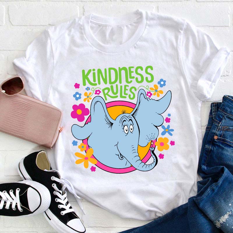 Kindness Rules Teacher T-Shirt Sale-Teachersgram