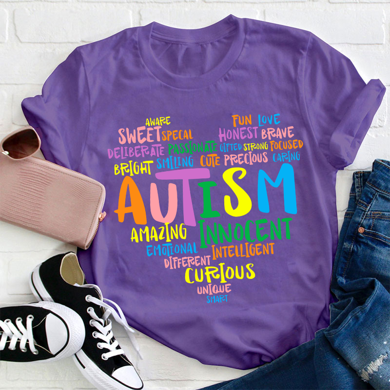 Autism Heart Teacher T-Shirt