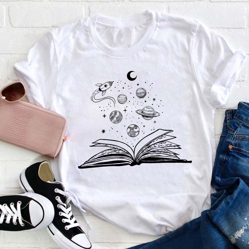 Books And Space Teacher T-Shirt