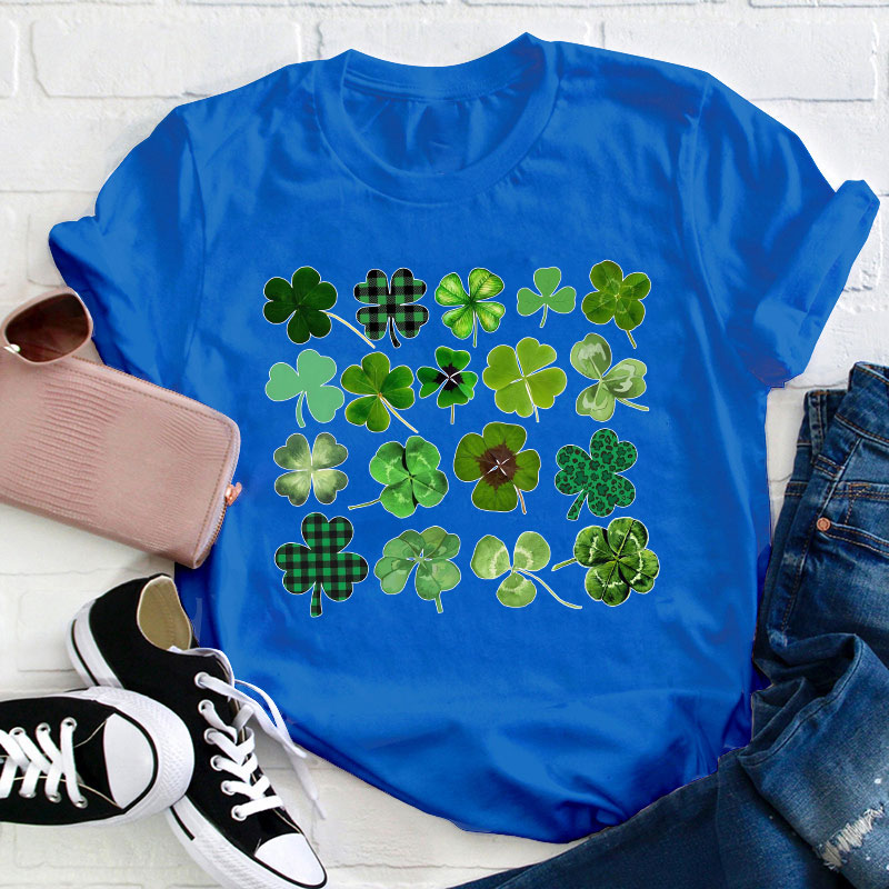 Different Kinds Of Lucky Clovers Teacher T-Shirt