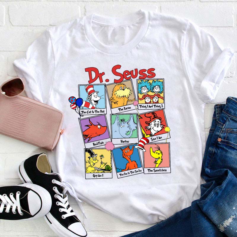 Cartoon Characters Teacher T-Shirt