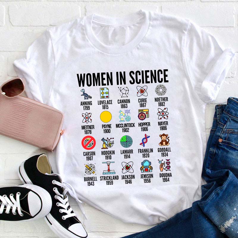 Women In Science Teacher T-Shirt