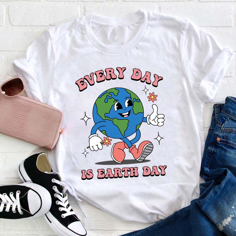 Everyday Is Earth Day Teacher T-Shirt Sale-Teachersgram