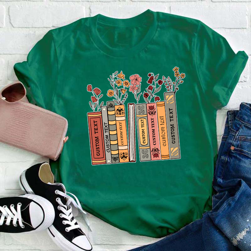 Personalized Favorite Books Teacher T-Shirt