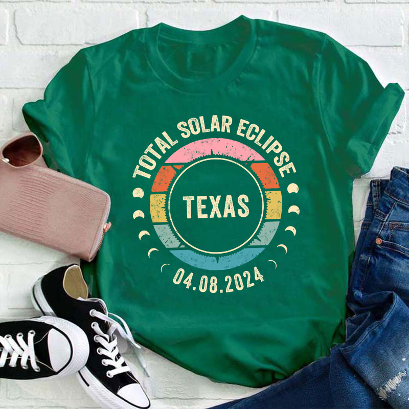 Personalized Total Solar Eclipse Teacher T-Shirt