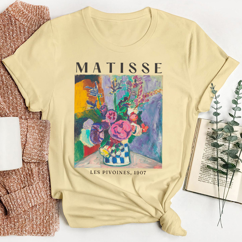 Matisse Les Pivoines 1907 Teacher T-Shirt Sale-Teachersgram