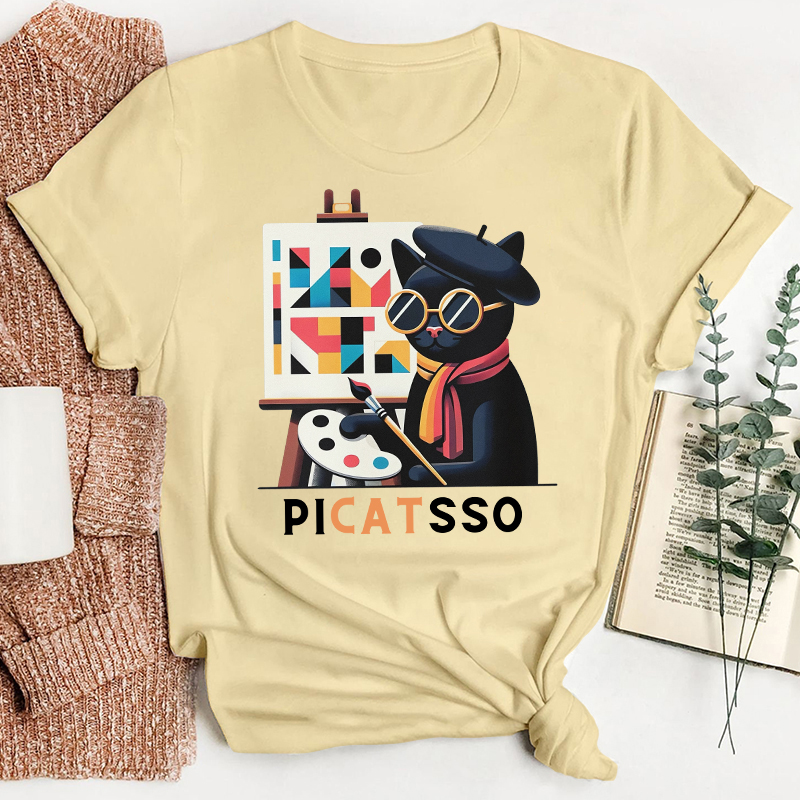 Funny Art Picatsso Teacher T-Shirt