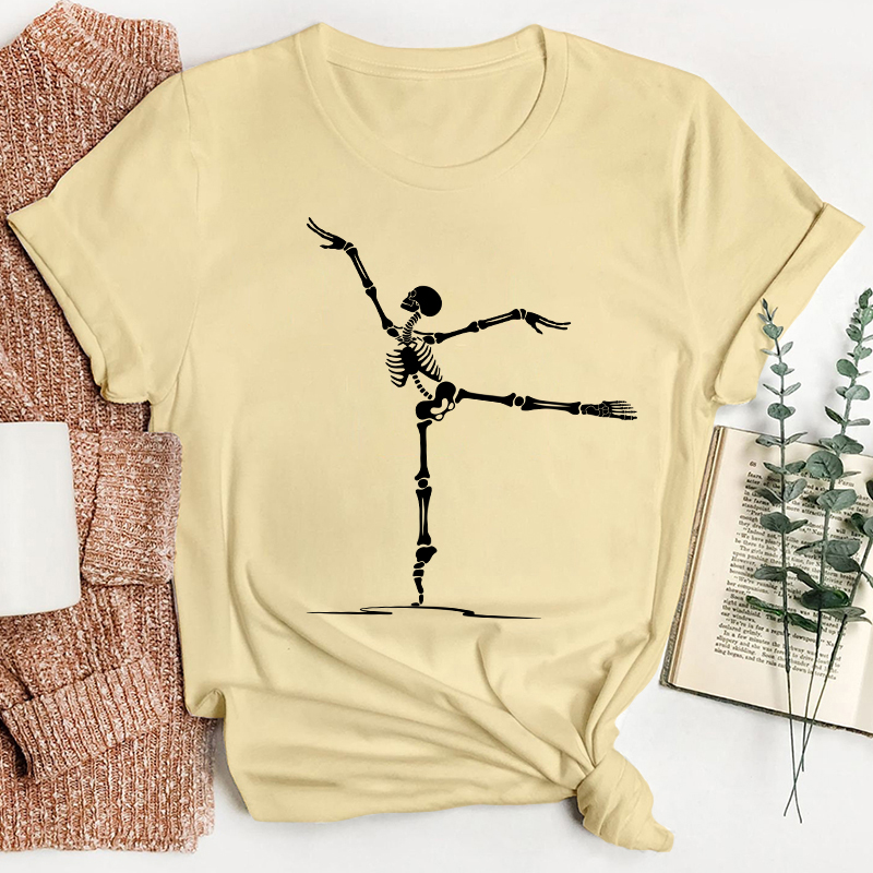 Dancing Skeleton Ballet Teacher T-Shirt