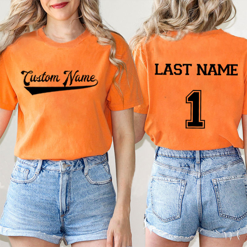 Personalized Team Name Baseball Teacher Two Sided T-Shirt