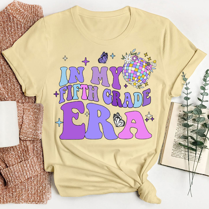 Personalized Purple Disco Smash Light Ball Teacher T-Shirt