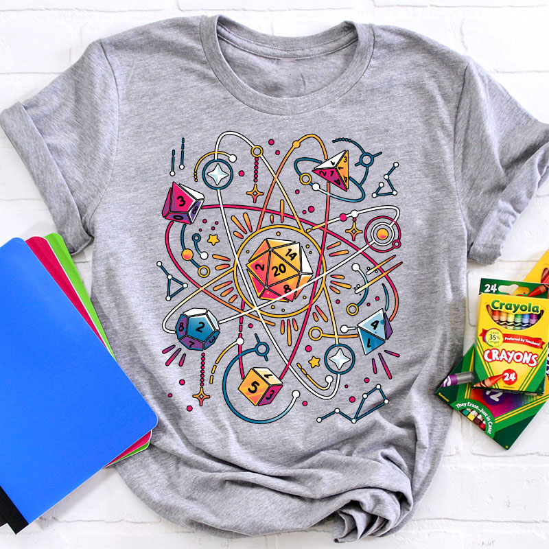 Orbital Atomic Dice Teacher T-Shirt