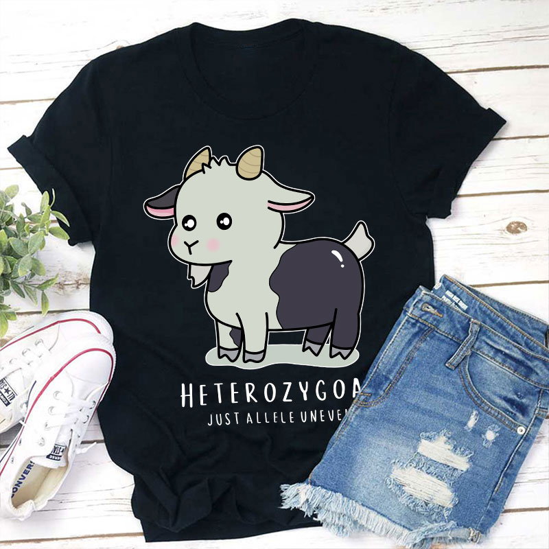 Heterozygoat Just Allele Uneven Teacher T-Shirt