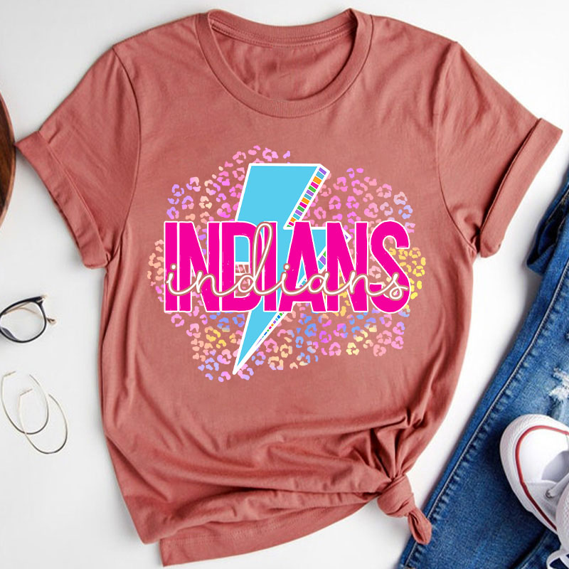 Personalized School Mascot Double Font Design Teacher T-Shirt