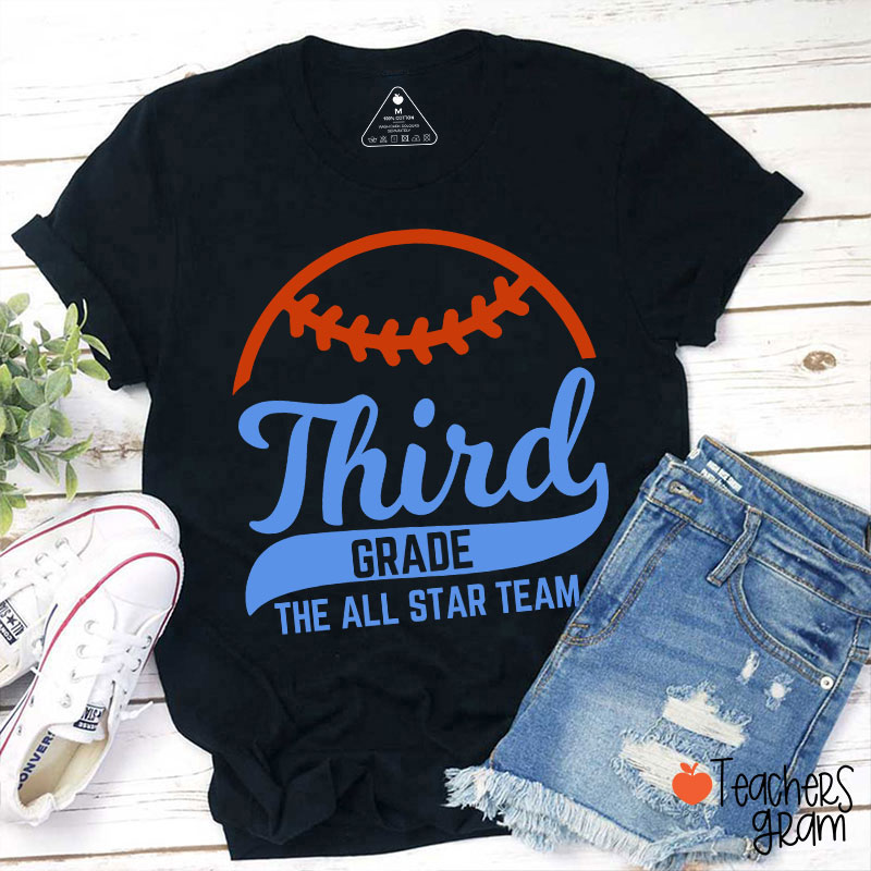 Personalized Baseball The All Star Team Teacher T-Shirt
