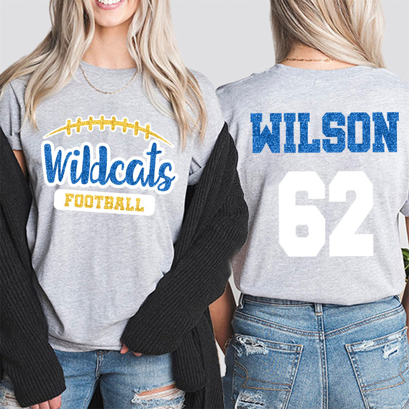 Personalized  Mascot And Name Go Warriors Teacher Two Sided T-Shirt