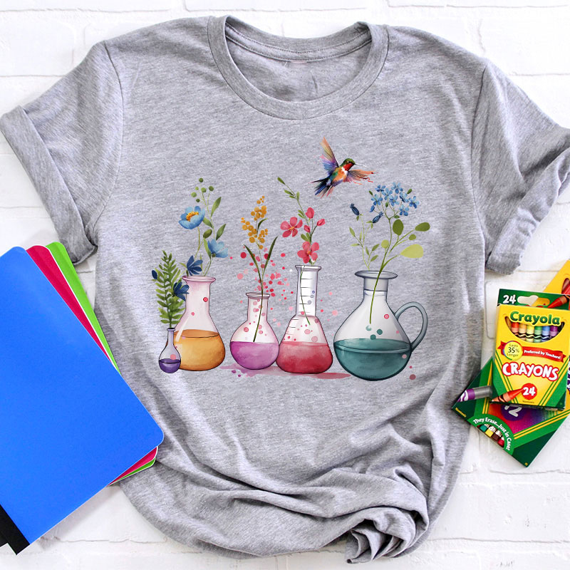 Floral Laboratory Teacher T-Shirt