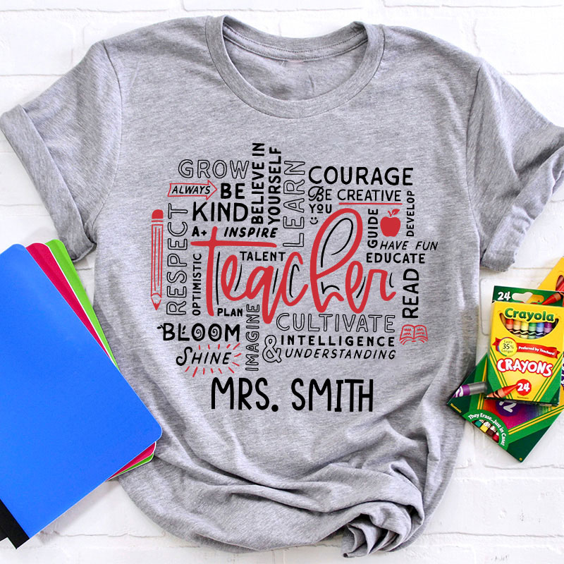 Personalized What Makes A Teacher Great Teacher T-Shirt