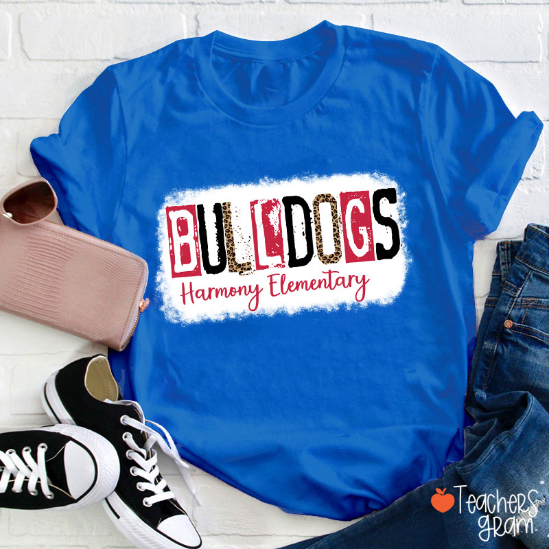 Personalized Mascot Inkjet Word Art Teacher T-Shirt