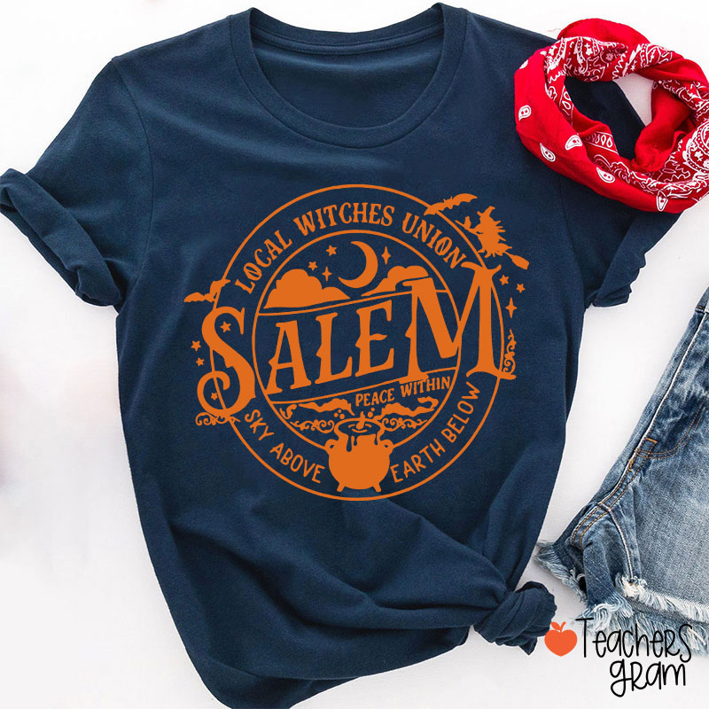 Local Witches Union Salem Halloween Teacher T-Shirt