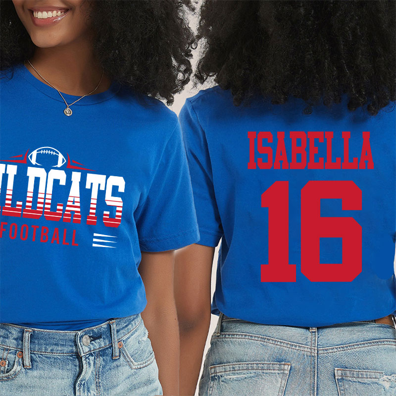 Personalized Mascot And Sport Go Game Day Teacher Two Sided T-Shirt