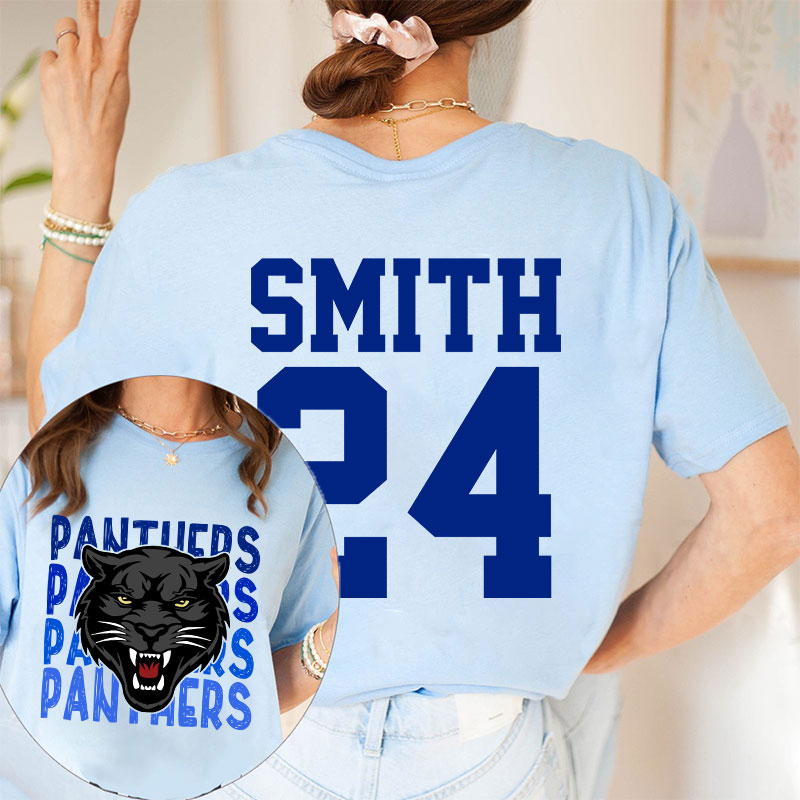 Personalized Sports Team Logo Teacher Two Sided T-Shirt