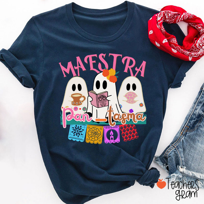 Cute Mexican Ghosts Spanish Teacher T-Shirt