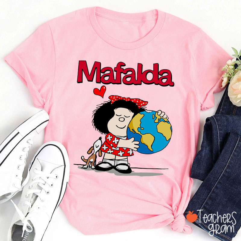 Mafalda Cute Cartoon Spanish Teacher T-Shirt