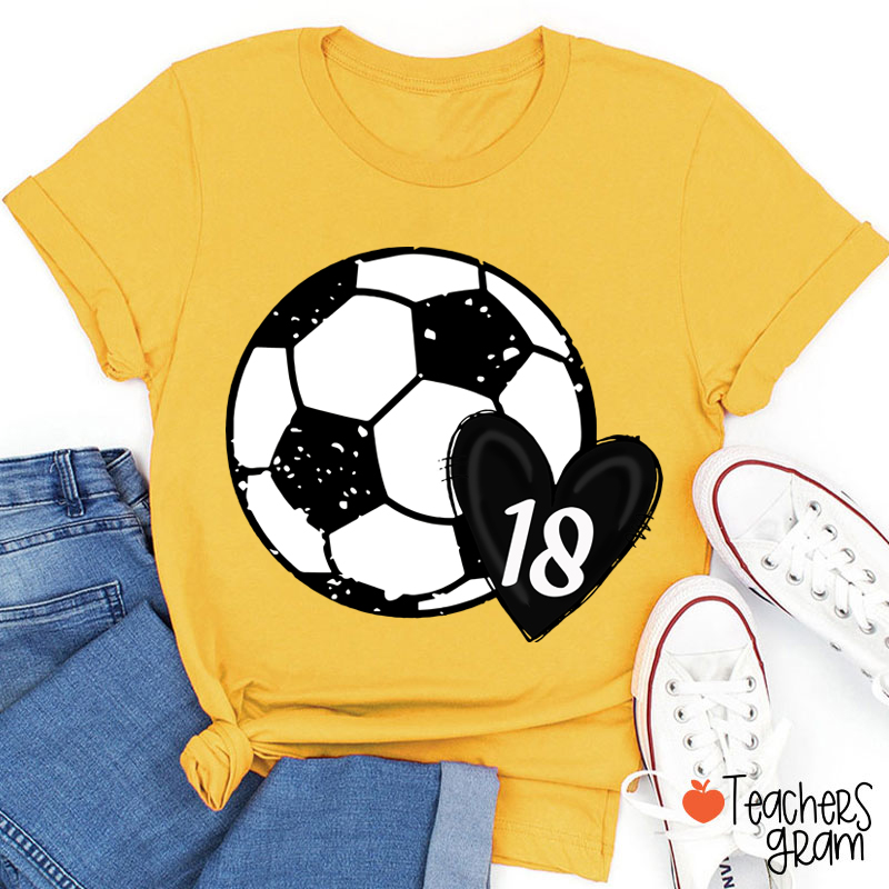 Personalized Number Soccer Teacher T-Shirt