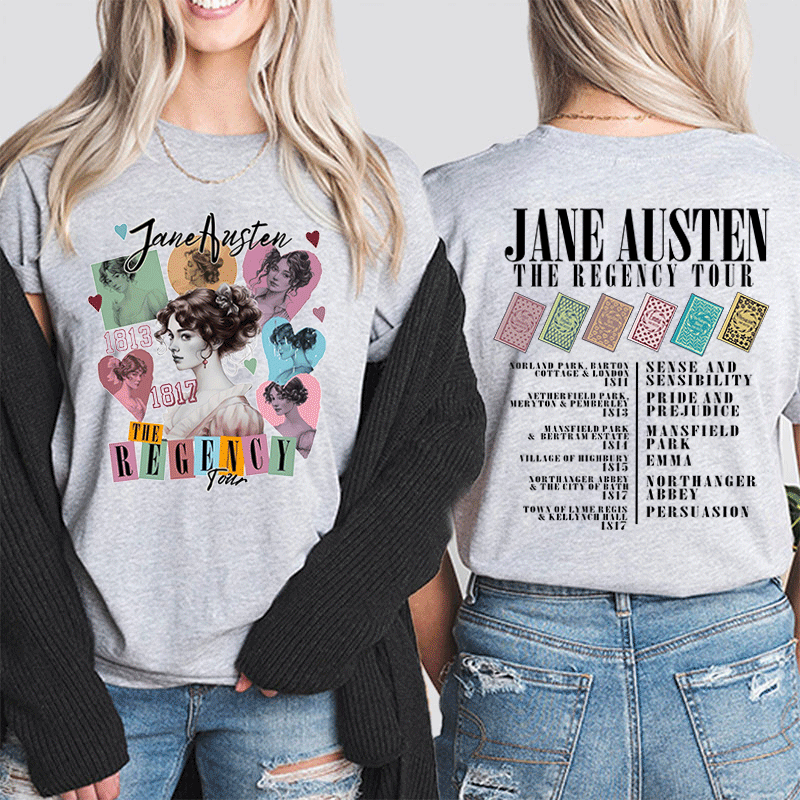 Jane The Regency Tour Teacher Two Sided T-Shirt