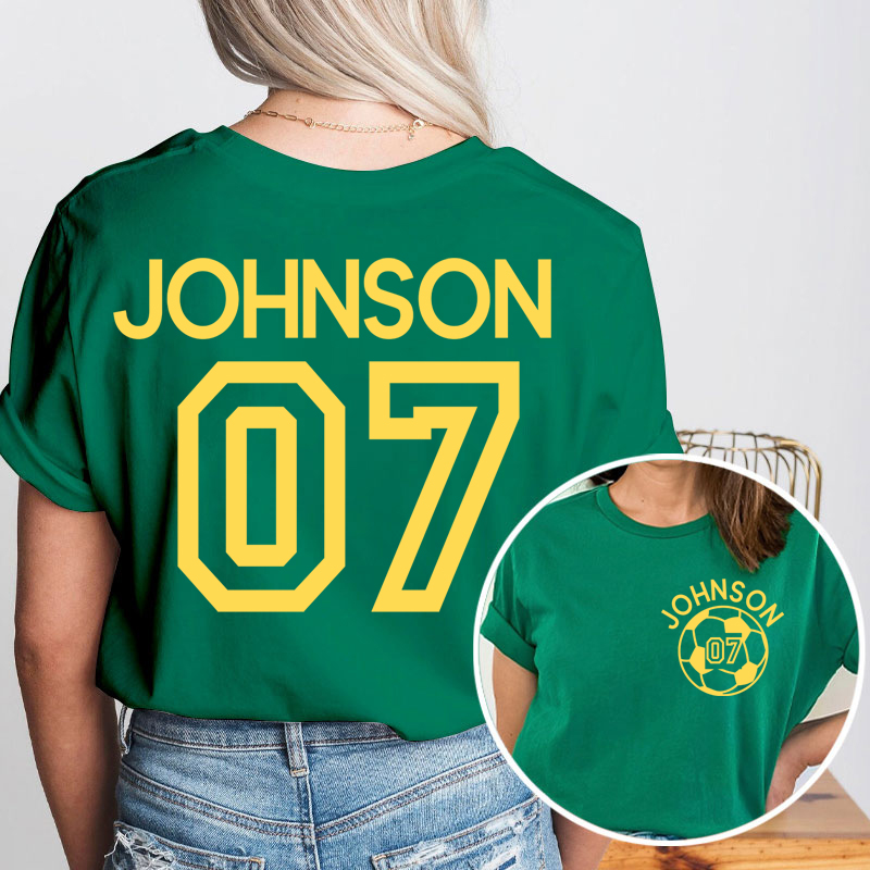 Personalized Soccer Game Day Teacher Two Sided T-Shirt