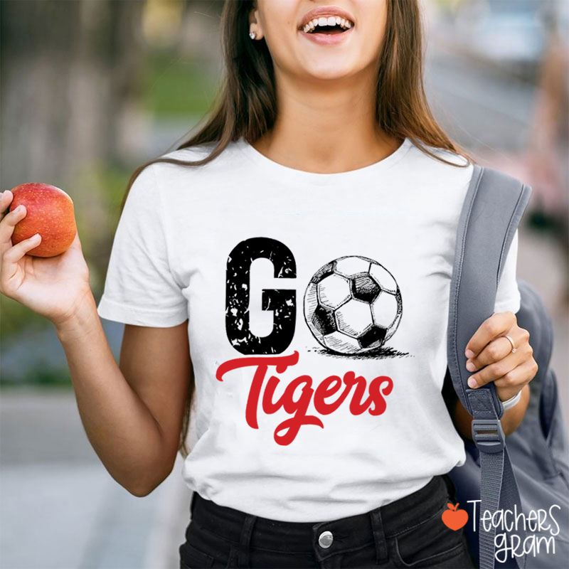 Personalized School Mascot Go Football Teacher T-Shirt