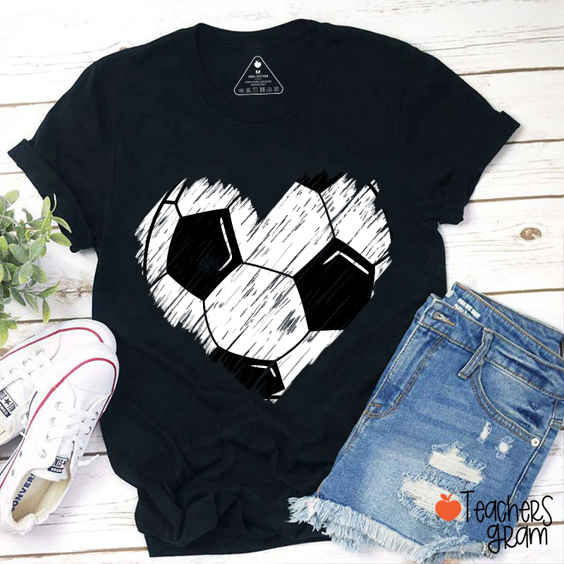 Soccer Heart Teacher T-Shirt