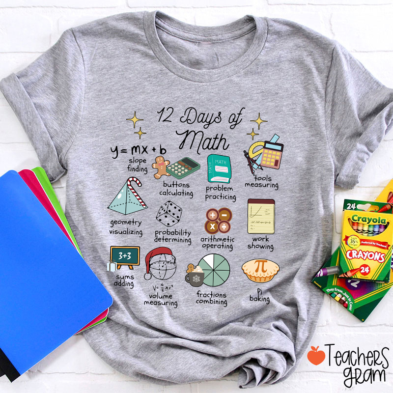 12 Days Of Math Teacher T-Shirt