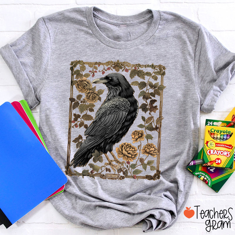 Dark Academia Raven Teacher T-Shirt