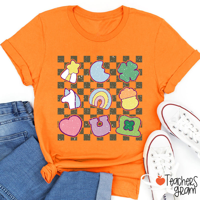 Cute Icons St. Patrick's Day Teacher T-Shirt