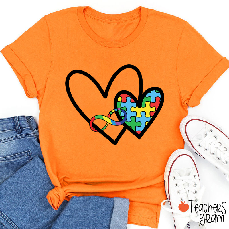 Autism Heart Teacher T-Shirt