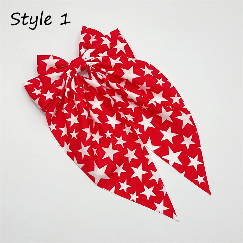 4th Of July American Flag Patriotic Hair Bow Clips