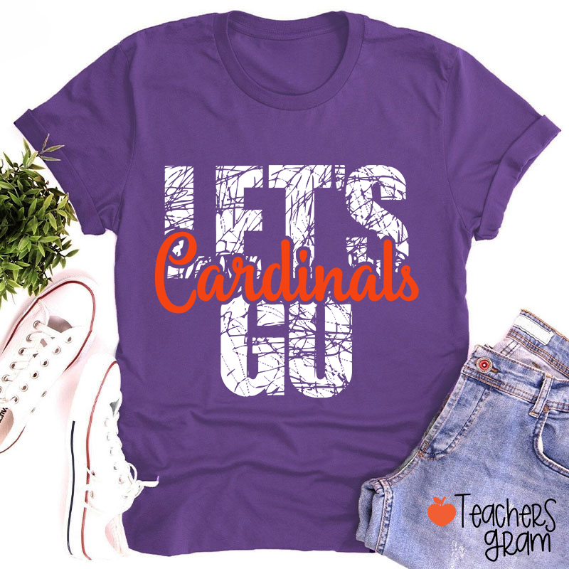 Personalized Mascot Let's Go Teacher T-Shirt