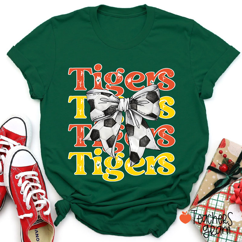 Personalized Mascot And Sport Bow Game Day Teacher T-Shirt